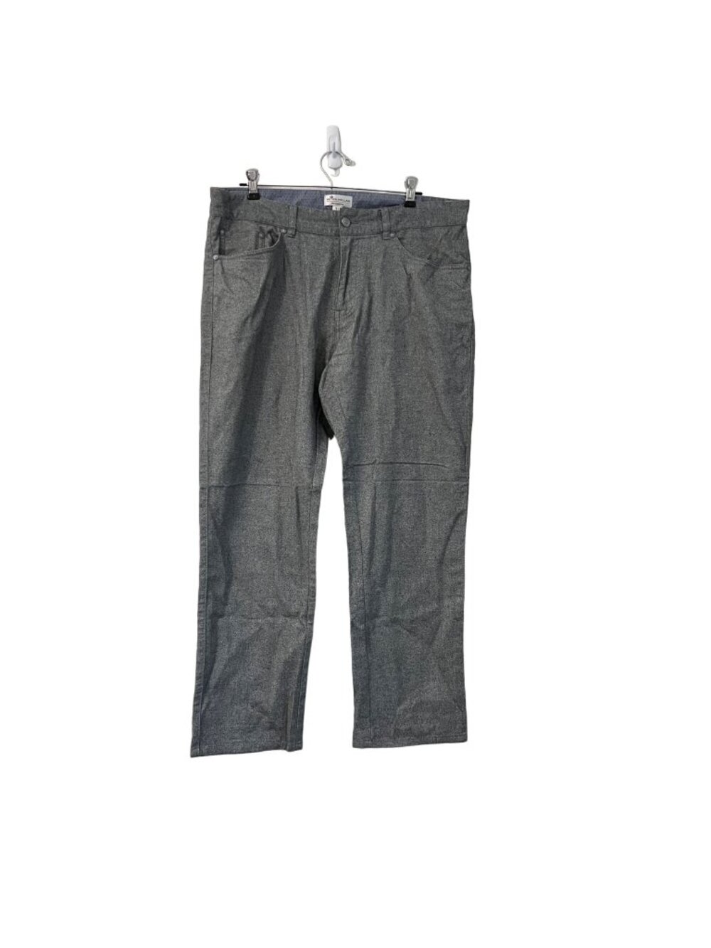 Peter Millar Mens Gray Soft Cotton Mountainside Collection Straight Leg Pants 35